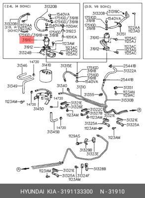 Фильтр топливный 3191133300 HYUNDAI KIA