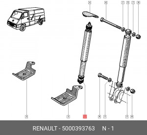 Амортизатор подвески 5000393763 RENAULT