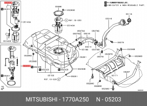 Фильтр топливный (ремкомплект) 1770A250 MITSUBISHI