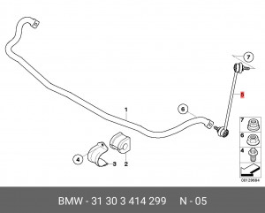 Стойка стабилизатора 31 30 3 414 299 BMW