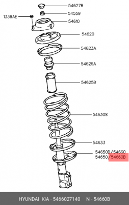 Амортизатор подвески 5466027140 HYUNDAI KIA