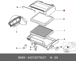 Фильтр салона 64 31 8 379 627 BMW
