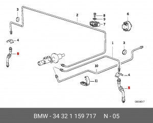 Шланг тормозной 34 32 1 159 717 BMW
