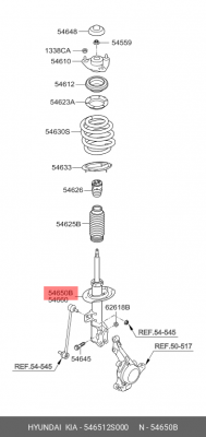 Амортизатор подвески 546512S000 HYUNDAI KIA