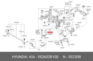 Болт регулировочный схода - развала 552602B100 HYUNDAI KIA