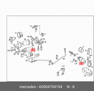 Насос электрический топливной системы A0004704194 MERCEDES BENZ