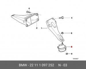 Подушка двигателя 22 11 1 097 252 BMW