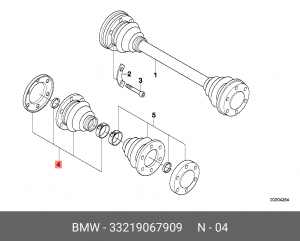 Пыльник ШРУСа (комплект) 33 21 9 067 909 BMW
