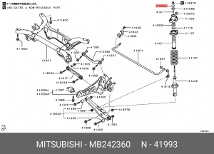 Опора амортизатора подвески MB242360 MITSUBISHI