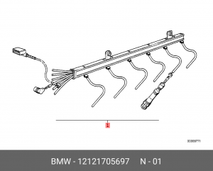 Провода высоковольтные системы зажигания (комплект) 12 12 1 705 697 BMW