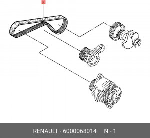 Ремень приводной 6000068014 RENAULT