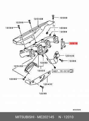 Прокладка выпускного коллектора ME202145 MITSUBISHI