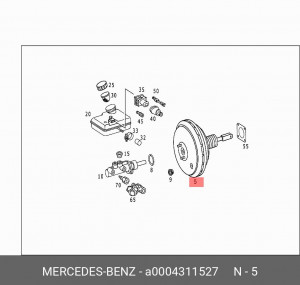 Усилитель тормозов вакуумный A 000 431 15 27 MERCEDES BENZ