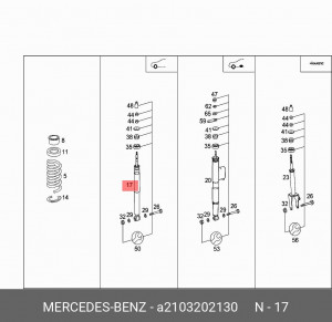 Амортизатор подвески A2103202130 MERCEDES BENZ
