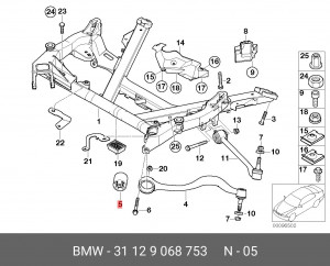 Сайлентблоки подвески (комплект) 31 12 9 068 753 BMW