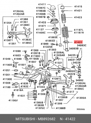 Амортизатор подвески MB892682 MITSUBISHI