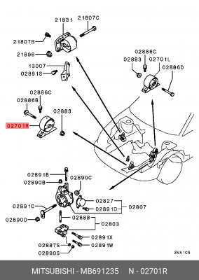 Упор противооткатный MB691235 MITSUBISHI