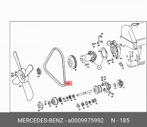 Ремень приводной A0009975992 MERCEDES BENZ