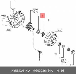 Подшипник ступицы колеса MG03026154A HYUNDAI KIA