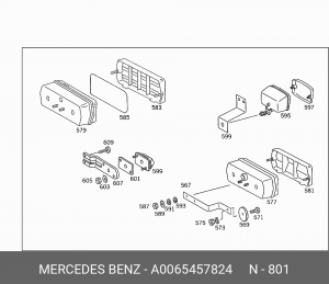 Переключатель подрулевой A 006 545 78 24 MERCEDES BENZ