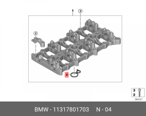 Прокладка корпуса топливной форсунки 11 31 7 801 703 BMW