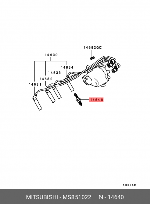 Свеча зажигания MS851022 MITSUBISHI