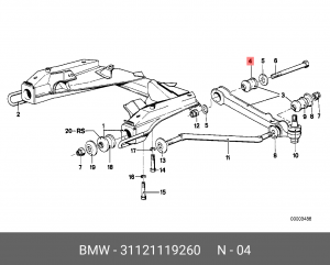 Сайлентблок 31 12 1 119 260 BMW