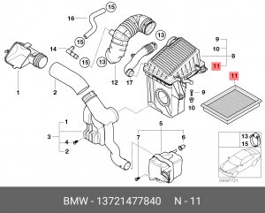 Фильтр воздушный 13 72 1 477 840 BMW