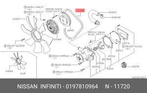 Ремень приводной 01978-10964 NISSAN