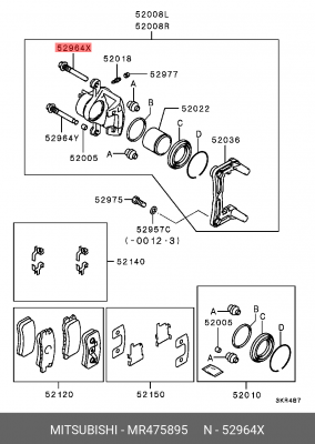 Направляющая скобы суппорта MR475895 MITSUBISHI
