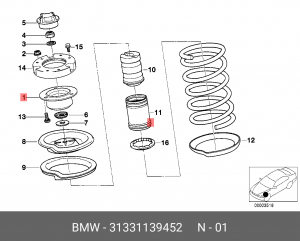 Опора амортизатора подвески 31 33 1 139 452 BMW