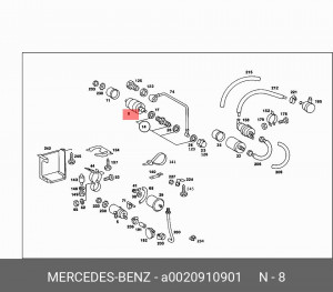 Насос электрический топливной системы A0020910901 MERCEDES BENZ