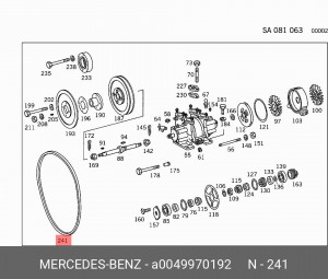 Ремень приводной A0049970192 MERCEDES BENZ