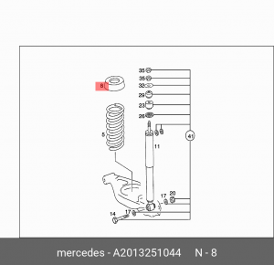 Подушка пружины подвески A2013251044 MERCEDES BENZ