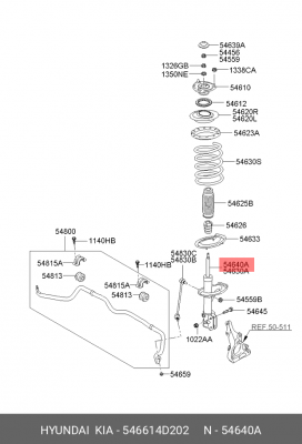 Амортизатор подвески 546614D202 HYUNDAI KIA