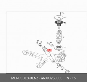 Амортизатор подвески A6393260300 MERCEDES BENZ