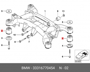 Сайлентблок 33 31 6 770 454 BMW