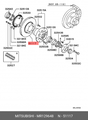 Диск тормозной MR129648 MITSUBISHI