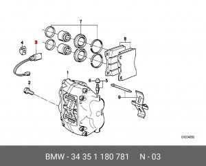 Датчик износа тормозных колодок 34 35 1 180 781 BMW