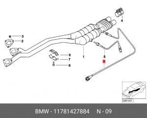 Датчик кислородный (лямбда-зонд) 11 78 1 427 884 BMW
