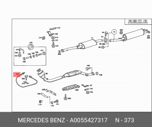 Датчик кислородный (лямбда-зонд) A 005 542 73 17 MERCEDES BENZ