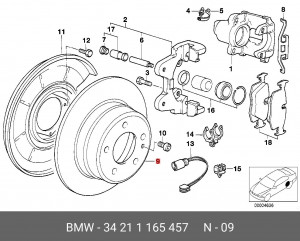 Диск тормозной 34 21 1 165 457 BMW