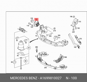 Ступица колеса A1699810027 MERCEDES BENZ