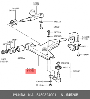 Рычаг подвески 5450324001 HYUNDAI KIA