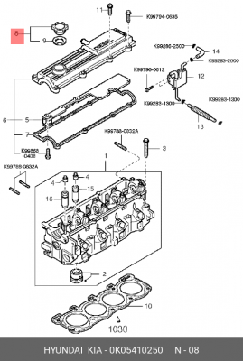 Крышка маслозаливной горловины 0K05410250 HYUNDAI KIA