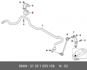 Втулка стабилизатора 31 35 1 093 108 BMW