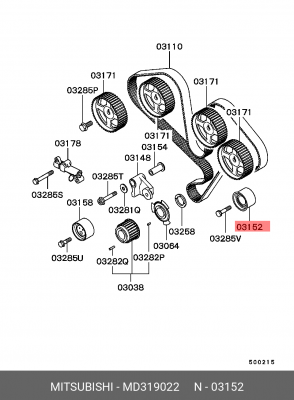 Ролик ремня ГРМ MD319022 MITSUBISHI