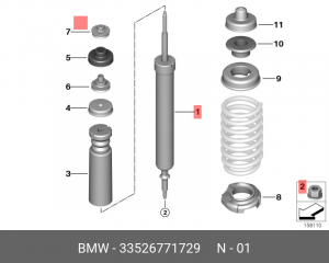 Амортизатор подвески 33 52 6 771 729 BMW