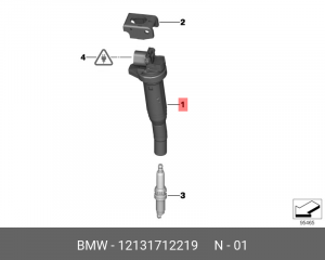 Катушка зажигания 12 13 1 712 219 BMW