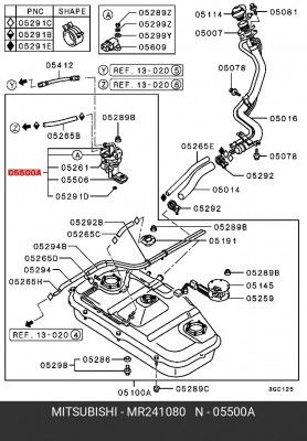 Насос электрический топливной системы в сборе MR241080 MITSUBISHI